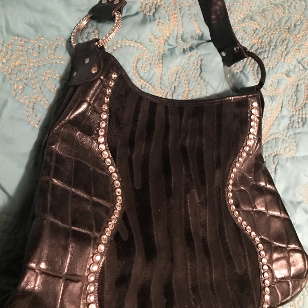 Raviani Black Crystal Handbag